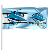 Cronulla Sharks Extra Large Pole Flag 180cm by 90cm