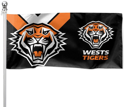 Wests Tigers Pole Flag 180cm by 90cm