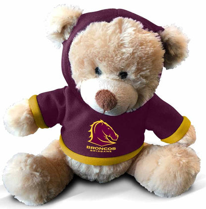 Brisbane Broncos NRL 18cm Plush Teddy with Hoodie