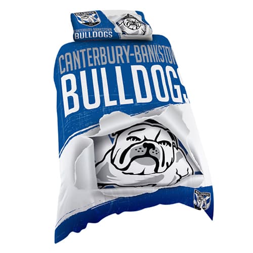 Canterbury Bulldogs Single NRL Quilt Cover Set
