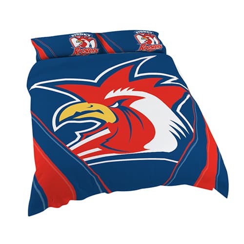 Sydney Roosters NRL Quilt Cover Set Doona Single Double Queen King