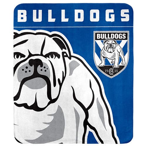 Canterbury Bulldogs NRL Polar Fleece Blanket 150cm x 130cm