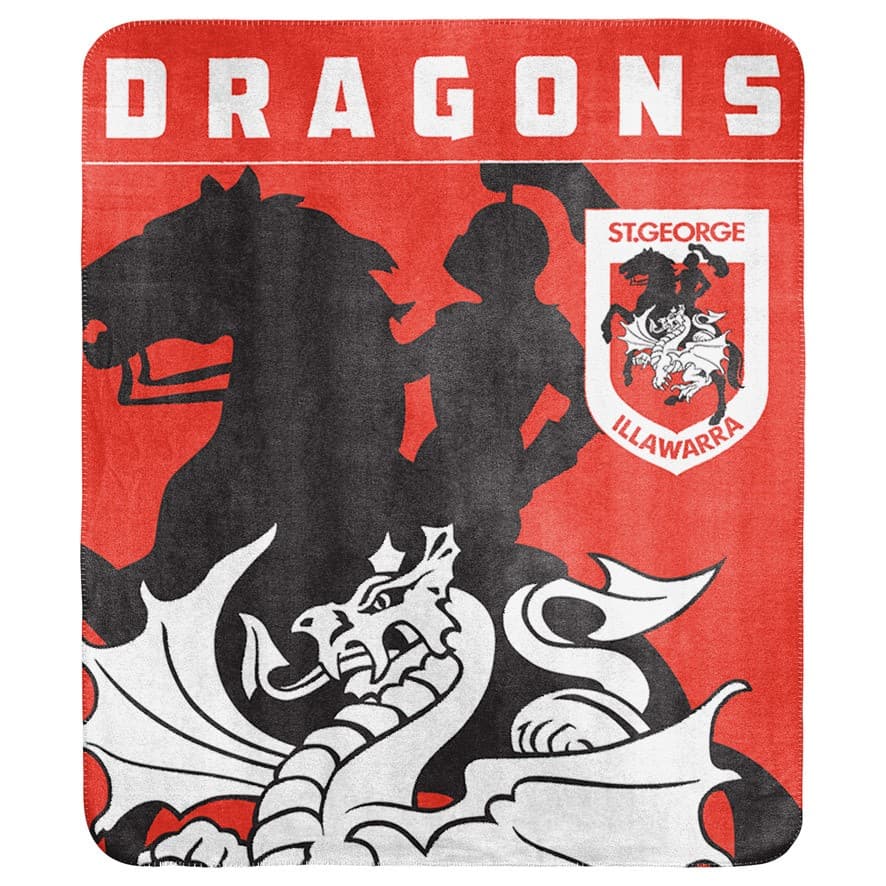 St George Dragons NRL Polar Fleece Blanket