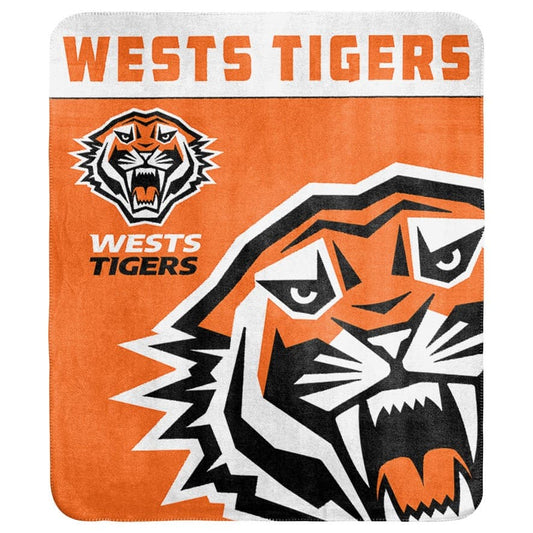 Wests Tigers NRL Polar Fleece Blanket