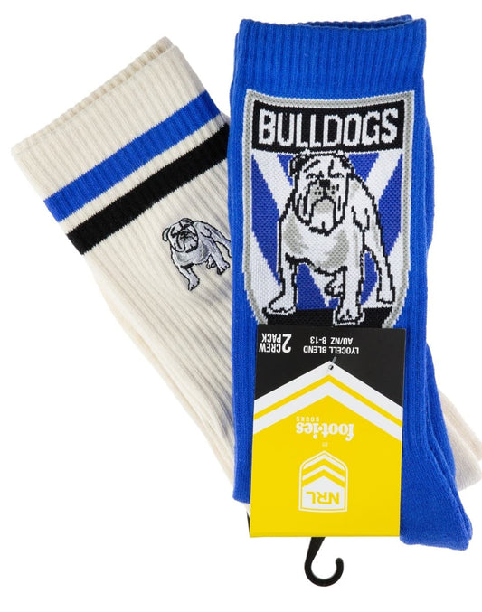 Canterbury Bulldogs NRL Icons Sneaker 2 Sock Pack
