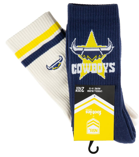 North Queensland Cowboys NRL Icons Sneaker 2 Sock Pack