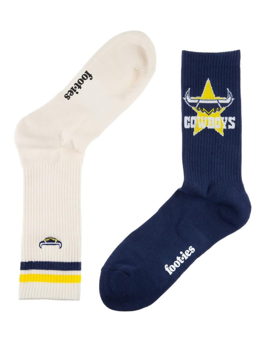 North Queensland Cowboys NRL Icons Sneaker 2 Sock Pack