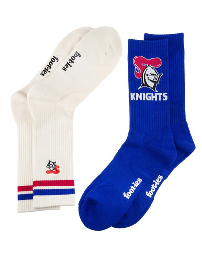 Newcastle Knights NRL Icons Sneaker 2 Sock Pack