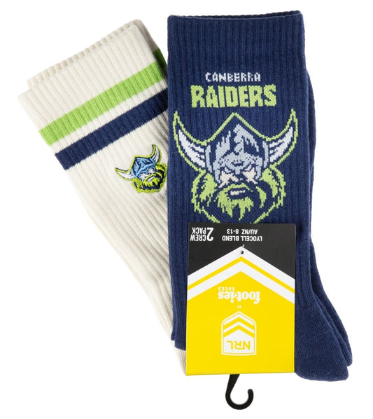 Canberra Raiders NRL Icons Sneaker 2 Sock Pack