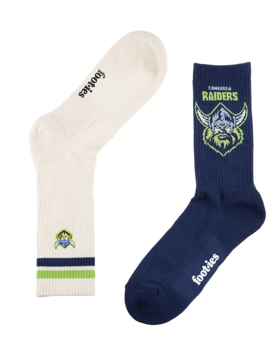 Canberra Raiders NRL Icons Sneaker 2 Sock Pack