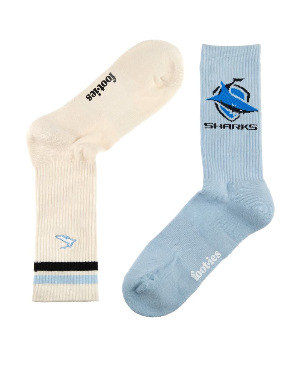 Cronulla Sharks NRL Icons Sneaker 2 Sock Pack