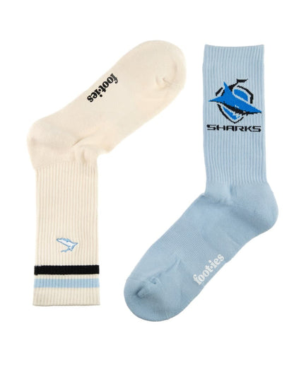 Cronulla Sharks NRL Icons Sneaker 2 Sock Pack