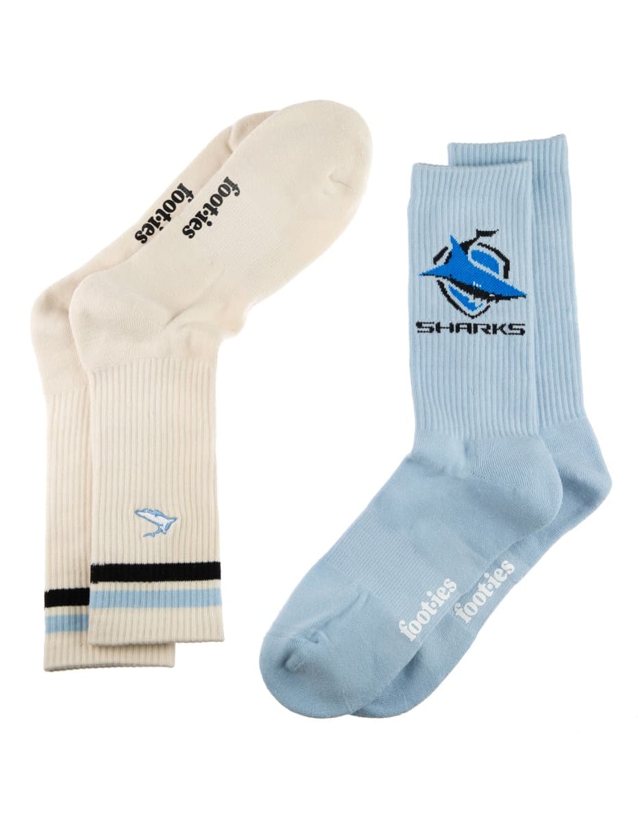 Cronulla Sharks NRL Icons Sneaker 2 Sock Pack