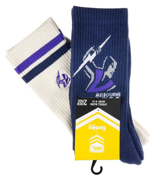 Melbourne Storm NRL Icons Sneaker 2 Sock Pack