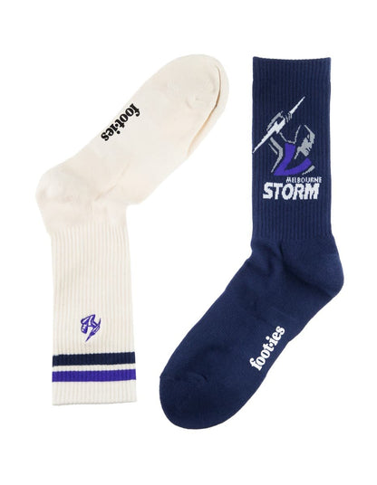 Melbourne Storm NRL Icons Sneaker 2 Sock Pack