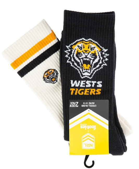 Wests Tigers NRL Icons Sneaker 2 Sock Pack