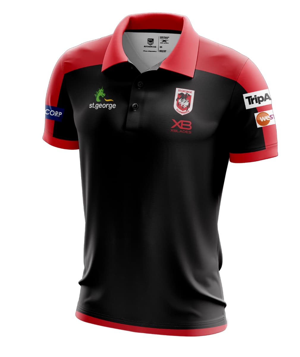 St George Dragons 2020 NRL Mens Players Polo Shirt