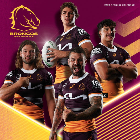 Brisbane Broncos 2025 NRL Team Wall Calendar