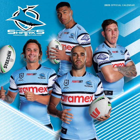 Cronulla Sharks 2025 NRL Team Wall Calendar