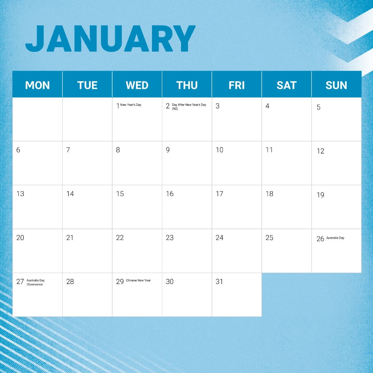 Cronulla Sharks 2025 NRL Team Wall Calendar