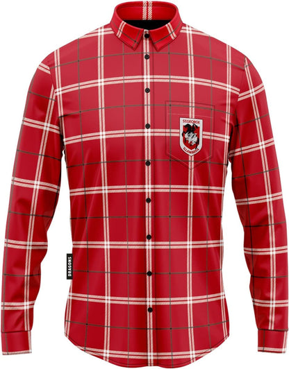 St George Dragons NRL Mens Mustang Flannel Shirt