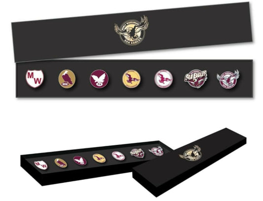 Manly-Warringah Sea Eagles NRL Logo Pin Set