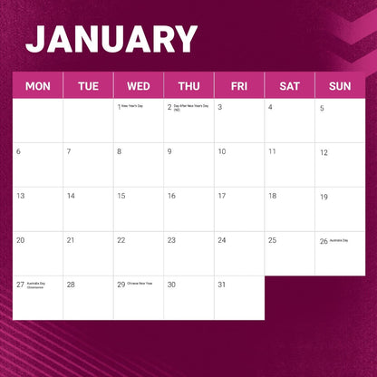 Manly Sea Eagles 2025 NRL Team Wall Calendar