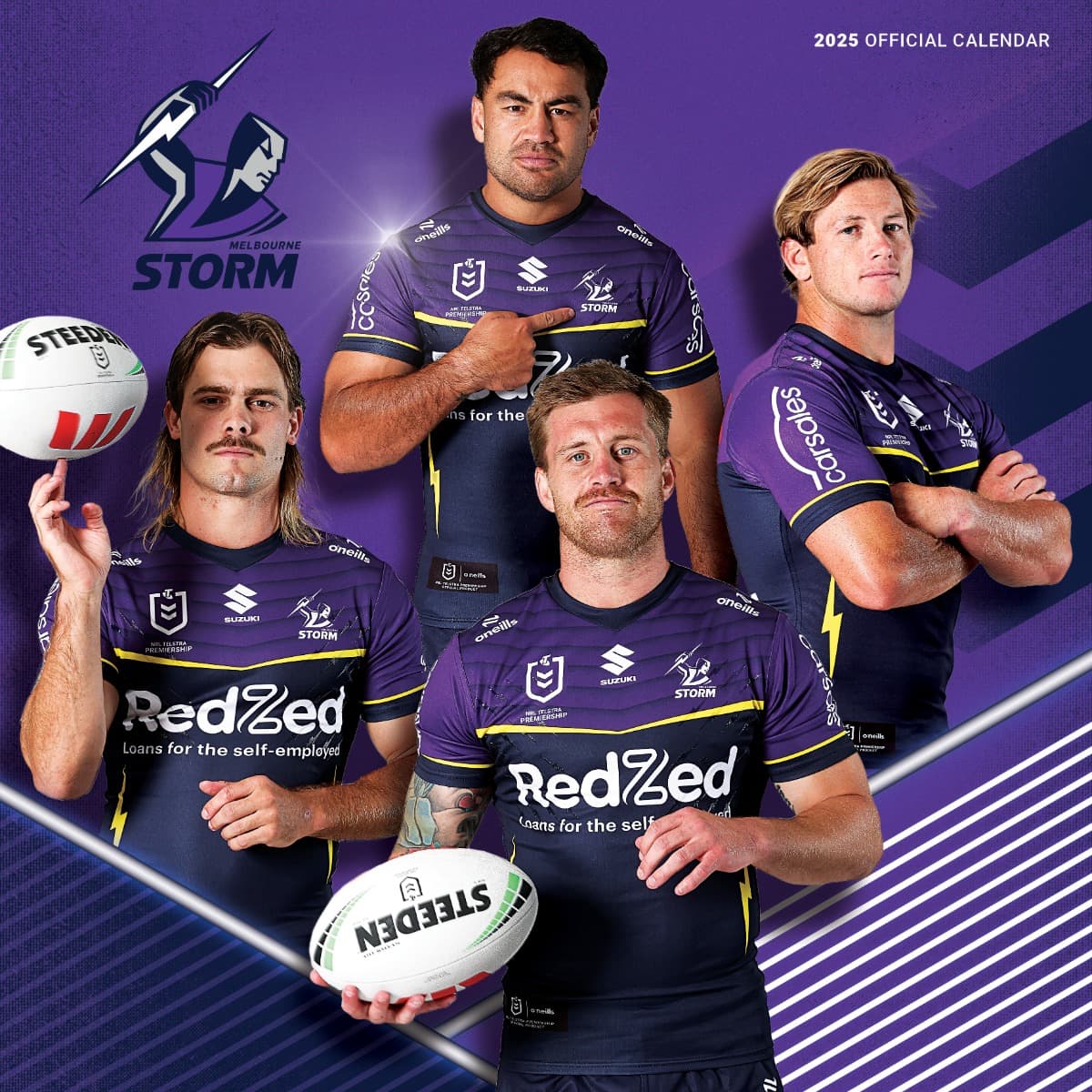 Melbourne Storm 2025 NRL Team Wall Calendar