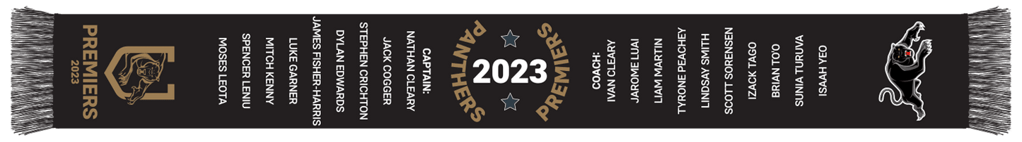 Penrith Panthers 2023 NRL Premiers Scarf