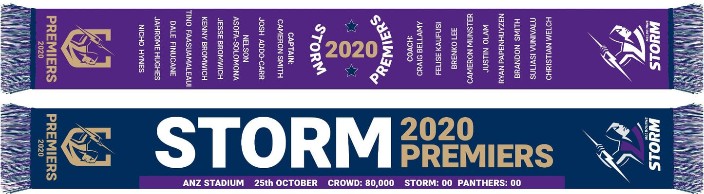Melbourne Storm 2020 NRL Premiers Scarf