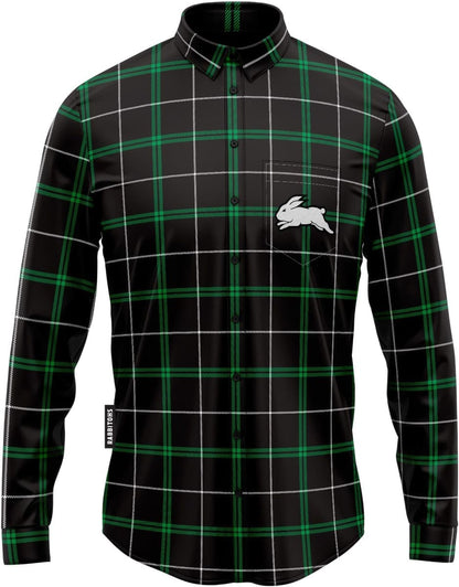 South Sydney Rabbitohs NRL Mens Mustang Flannel Shirt