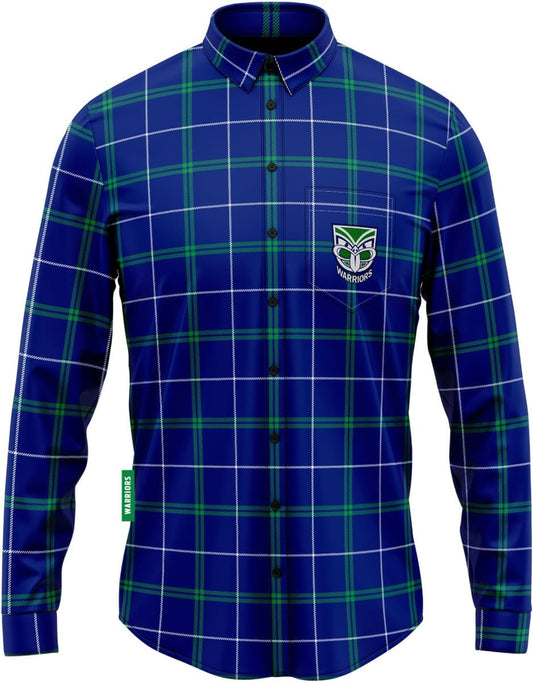 New Zealand Warriors NRL Mens Mustang Flannel Shirt