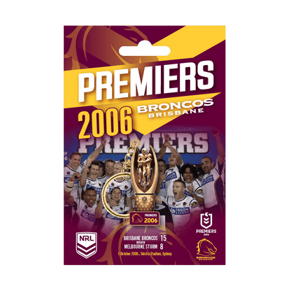 Brisbane Broncos 2006 NRL Premiers Trophy Keyring