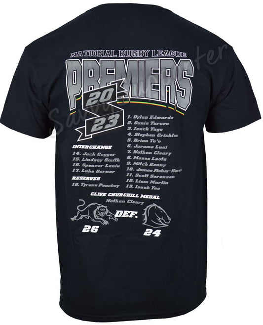 Penrith Panthers 2023 NRL Mens Black Premiers Shirt