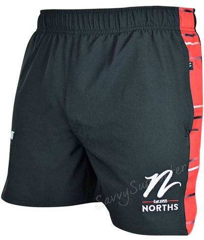 North Sydney Bears Mens Training Shorts Zip Pockets