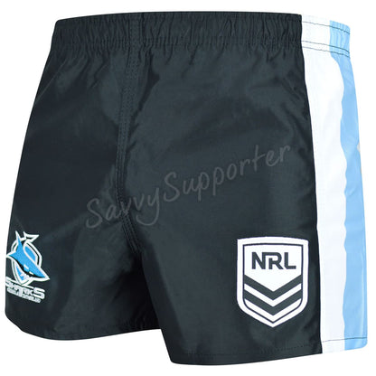 Cronulla Sharks 2025 NRL Mens Supporter Footy Shorts