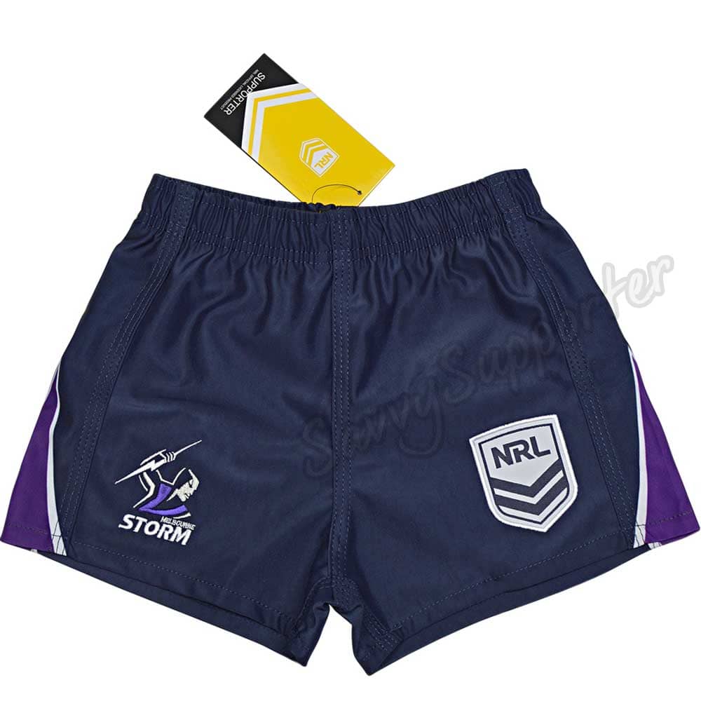 Melbourne Storm 2025 NRL Kids Supporter Footy Shorts