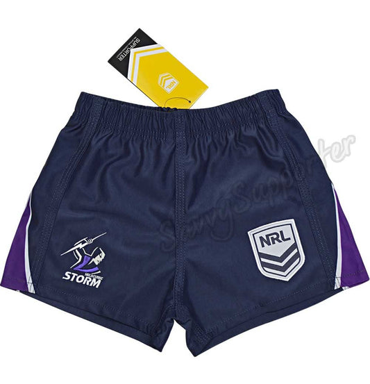 Melbourne Storm 2025 NRL Kids Supporter Footy Shorts