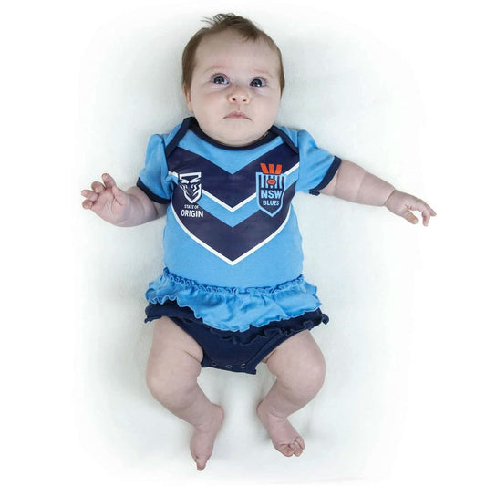 NSW Blues State of Origin Girls Baby Footysuit