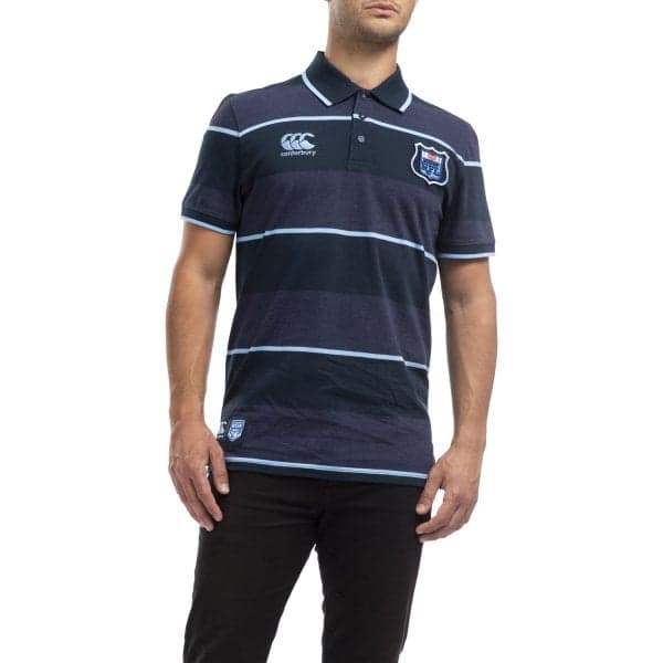 NSW Blues 2020 Mens State of Origin Stripe 100% Cotton Polo Shirt