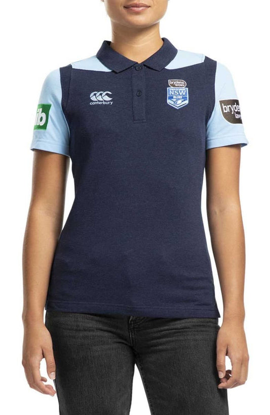 NSW Blues State of Origin Ladies Media Polo Shirt