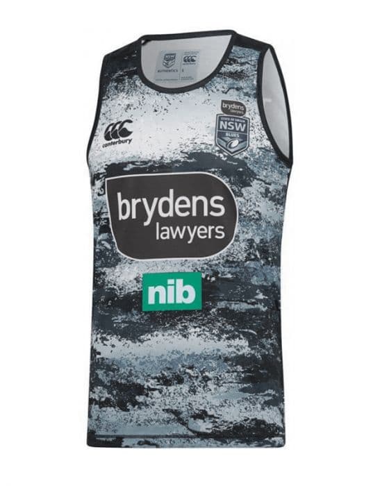 NSW State of Origin State of Origin Mens Silver Training Singlet