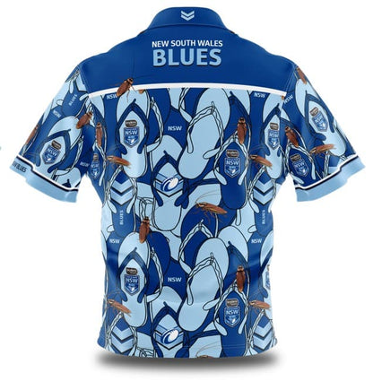 NSW Blues State of Origin NRL Mens Hawaiian Shirt