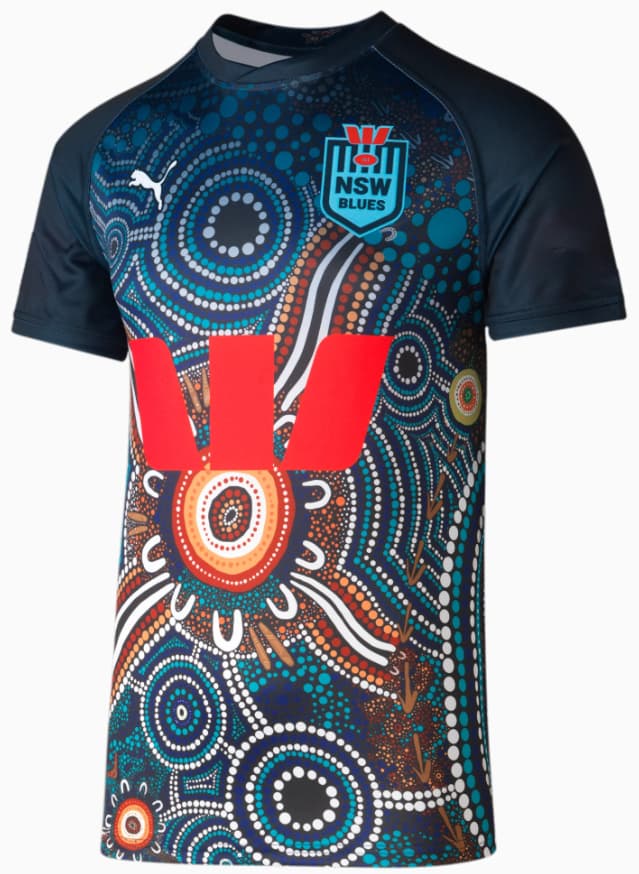 NSW Blues 2023 State of Origin Kids Indigenous Jersey