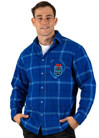 NSW Blues State of Origin Mens Mustang Flannel Shirt