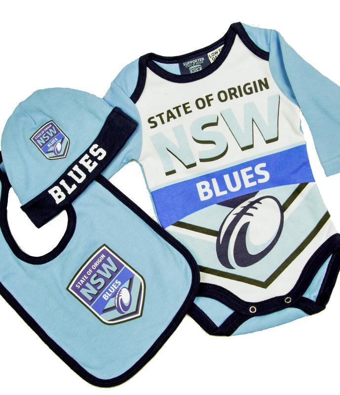 NSW Blues NRL Toddler 3 Piece Gift Set