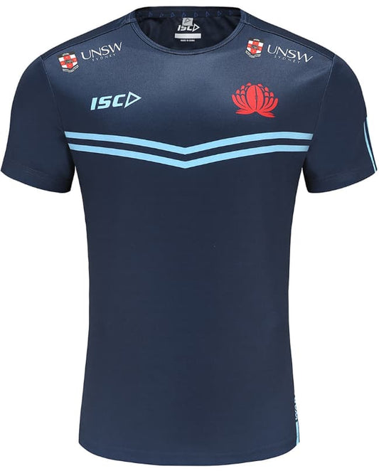 NSW Waratahs 2023 Rugby Union Mens Navy Training Shirt