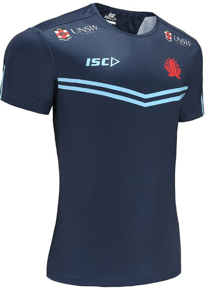 NSW Waratahs 2023 Rugby Union Mens Navy Training Shirt