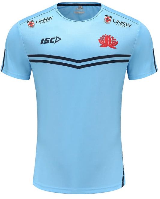 NSW Waratahs 2023 Rugby Union Mens Sky Training Shirt