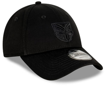 New Zealand Warriors NRL New Era 9FORTY Black on Black Snapback Cap
